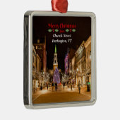 バーリントンVTからのメリークリスマス。 メタルオーナメント (右)