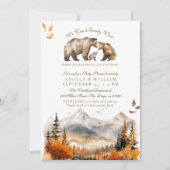 バーリーウェイアドベンチャー秋エレガントベビーシャワー 招待状 (正面)