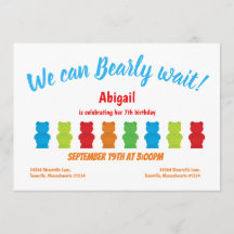 バーリーウェイグミベアキッド誕生日招待状