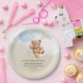 バーリーウェイダスティブルーテディベアナプキンズ ペーパープレート (パーティー)