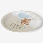 バーリーウェイダスティブルーテディベアナプキンズ ペーパープレート (アングル)