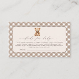 バーリーウェイニュートラルシンプルベイビーシャワー エンクロージャーカード