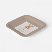 バーリーウェイニュートラルシンプルベイビーシャワー ペーパープレート (傾斜あり)