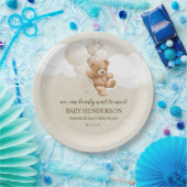 バーリーウェイニュートラルテディベア ペーパープレート (パーティー)