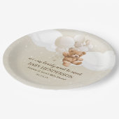 バーリーウェイニュートラルテディベア ペーパープレート (アングル)