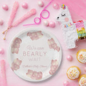 バーリーウェイピンクグミベア女の子ベビーシャワー ペーパープレート (パーティー)