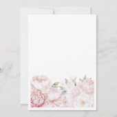 バーリーウェイピンクテディ&花模様ガールベビーシャワー 招待状 (裏面)