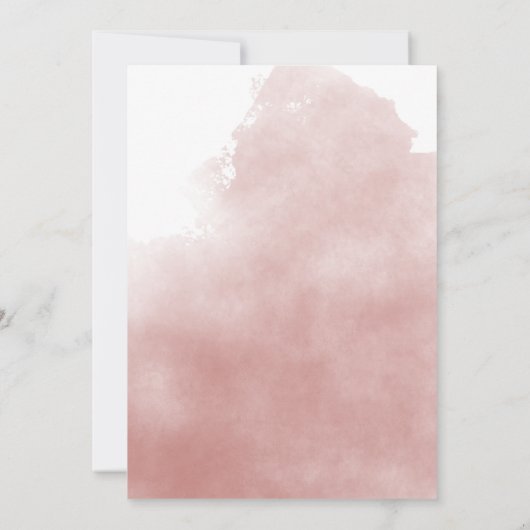 バーリーウェイピンクパステルテディベアーベビーシャワー 招待状 (裏面)