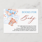 バーリーウェイブルーテディベアブックスフォーズベビー エンクロージャーカード (正面)
