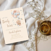 バーリーウェイベビーシャワーニュートラルテディテーマ 招待状