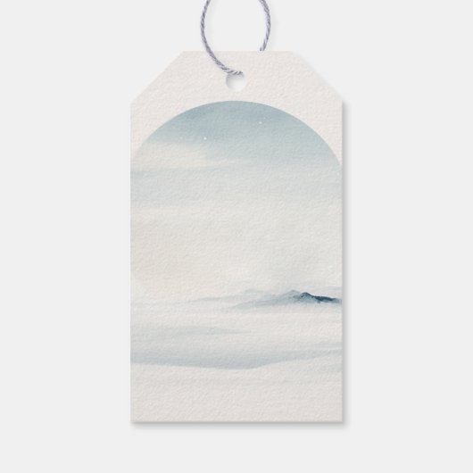 バーリーウェイポーラママベアキューブ男の赤ちゃんシャワー ギフトタグ (裏面)