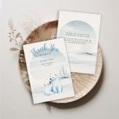 バーリーウェイポーラママベアキューブ男の赤ちゃんシャワー サンキューカード