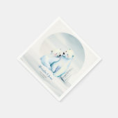 バーリーウェイポーラママベアキューブ男の赤ちゃんシャワー スタンダードカクテルナプキン (角)