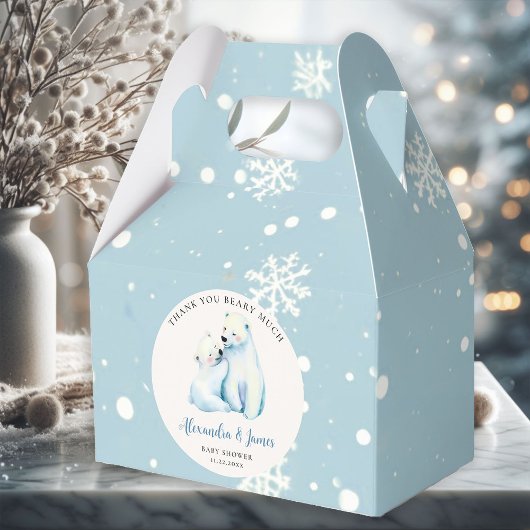 バーリーウェイポーラモーミーベアキューブ男の赤ちゃんシャワー フェイバーボックス