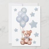 バーリーウエイトブルーヴィンテージ男の赤ちゃんシャワー 招待状 (裏面)