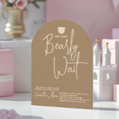 バーリーウエイミニマルトシンプルニュートラルベビーシャワー 招待状