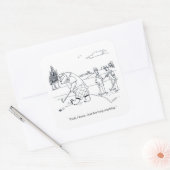 バーリーゴルフ大きなスクエアステッカー スクエアシール (封筒)