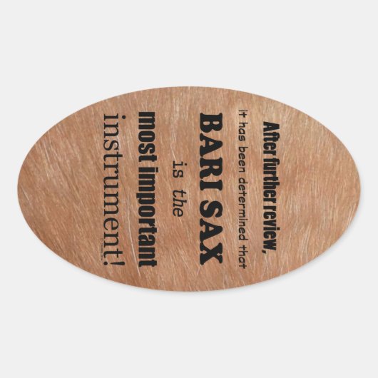 バーリーサックス最も重要な楽器オーバルステッカー 楕円形シール (正面)