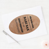 バーリーサックス最も重要な楽器オーバルステッカー 楕円形シール (封筒)