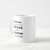 バーリーサックス最も重要楽器 コーヒーマグカップ (正面左)