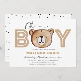 バーリーベビーシャワー招待状 |ベアベイビーシャワー 招待状