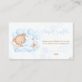 バーリー待ち男の赤ちゃんシャワーおむつラッフルカード エンクロージャーカード (正面)