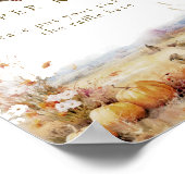 バーリー待ち秋ウッドランドベビーシャワーオムツ ポスター (角)