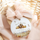 バーリー待ち秋ウッドランド水彩赤ちゃんシャワー フェイバータグ