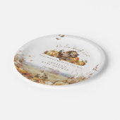 バーリー待ち秋ウッドランド水彩赤ちゃんシャワー ペーパープレート (アングル)