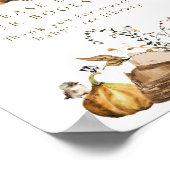 バーリー待ち秋ウッドランド赤ちゃんシャワーギフトブック ポスター (角)