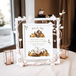 バーリー待ち秋ウッドランド赤ちゃんシャワーギフトブック ポスター