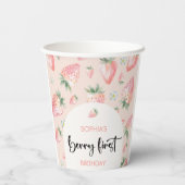 バーリー ファースト ストロベリー キッズ バースデー 紙コップ (裏面)