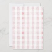 バーリー ファースト ストロベリー フラワル 1歳 誕生日 フォト 招待状 (裏面)