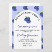 バーリー フルーツ ファースト バースデー パーティー 招待状 (正面/裏面)