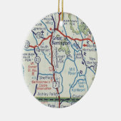 バーリ素晴らしントンヴィンテージの地図 セラミックオーナメント (右)