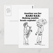 バーリ・サックスがゾンビを爆発 ポストカード (正面/裏面)