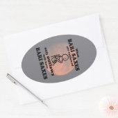 バーリ・サックスのオーバーレイド・オーバルステッカー 楕円形シール (封筒)