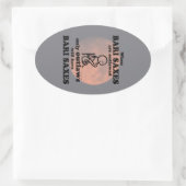 バーリ・サックスのオーバーレイド・オーバルステッカー 楕円形シール (バッグ)