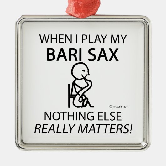 バーリ・サックス他に何も問題はない メタルオーナメント (正面)