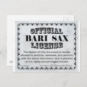 バーリ・サックス免許 ポストカード (正面/裏面)