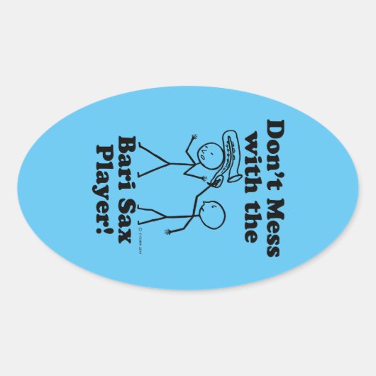 バーリ・サックス選手のオーバルステッカーで台無しをしない 楕円形シール (正面)