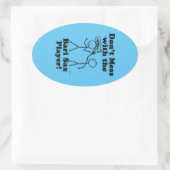 バーリ・サックス選手のオーバルステッカーで台無しをしない 楕円形シール (バッグ)