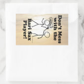 バーリ・サックス選手の長方形Stで混乱してはいけない 長方形シール (バッグ)