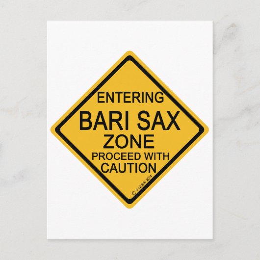 バーリ・サックス・ゾーンに入る ポストカード (正面)