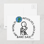 バーリ・サックス – ワールドリボルブのまわりに ポストカード (正面/裏面)