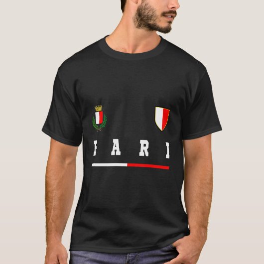 バーリ・スポーツサッカージャージー国旗のサッカー Tシャツ (正面)