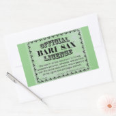 バーリSAXライセンス矩形ステッカー 長方形シール (封筒)