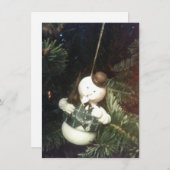 バールイヴ雪だるまクリスマスポストカード ノートカード (正面/裏面)