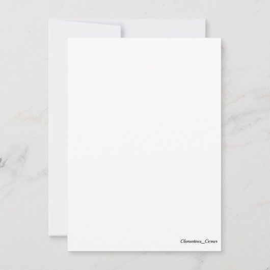 バールイヴ雪だるまクリスマスポストカード ノートカード (裏面)