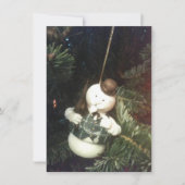 バールイヴ雪だるまクリスマスポストカード ノートカード (正面)